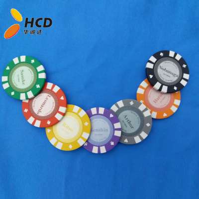 3 Colored 13.5G clay Classical Poker Flower Chips