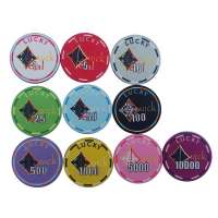 blank Casino Ceramic Chips for heat sublimation ceramic pokerchip with your LOGO