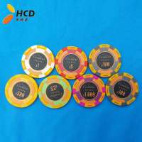 first class14g 3 tone clay poker chips with your own logo,