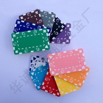 Rectangular plastic chips 32gABS tokens Texas Hold'em chips