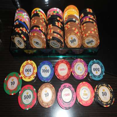 14G Three -tone sticker chips for casino