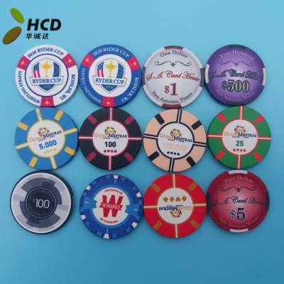 China factory poker chip direct ceramic poker chip can be customized ceramic size 39MM with your logo