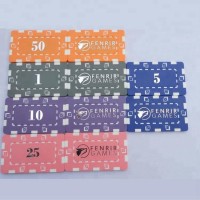 Dice 32 gram rectangular poker Chips, Choose from 10 colors