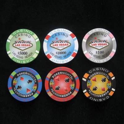 13.5 Gram three strips Poker Chips casino chip pladtic token